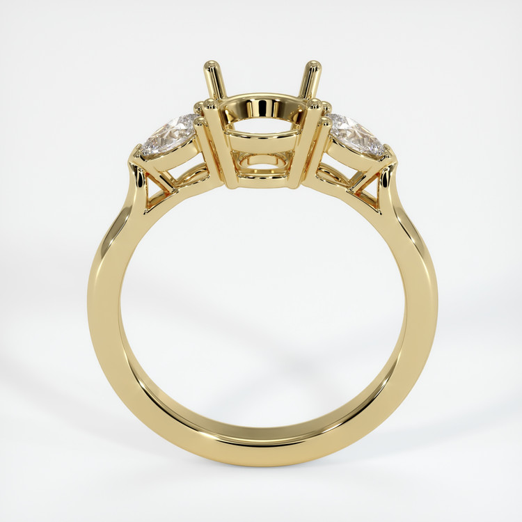10K Yellow Gold Three Stone Ring Setting