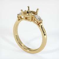 14K Yellow Gold Three Stone Ring Setting Video