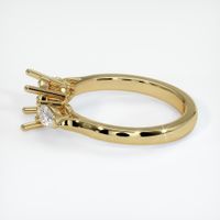 14K Yellow Gold Three Stone Ring Setting Image