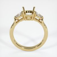 14K Yellow Gold Three Stone Ring Setting Image