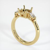 18K Yellow Gold Three Stone Ring Setting Video
