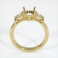 18K Yellow Gold Three Stone Ring Setting Image