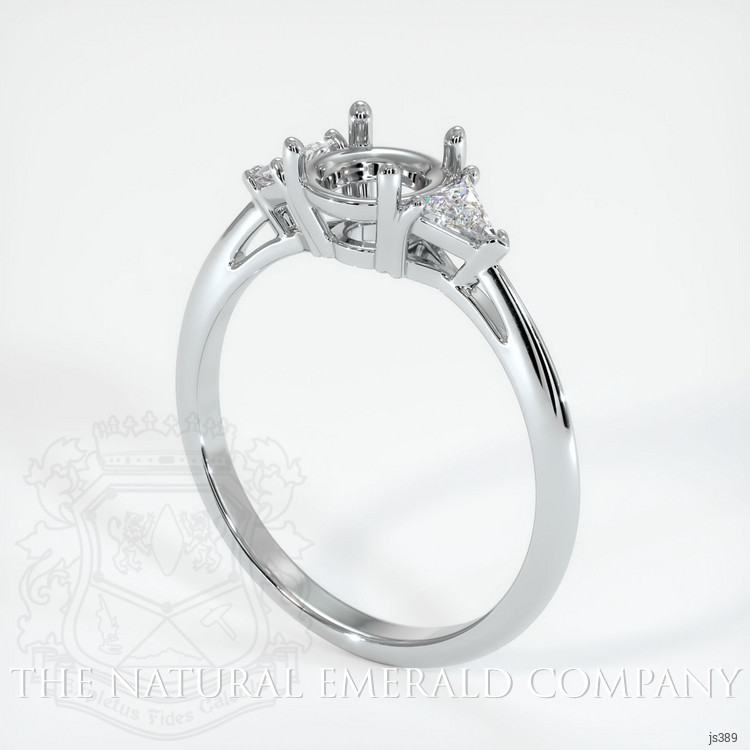 Platinum 950 Three Stone Ring Setting