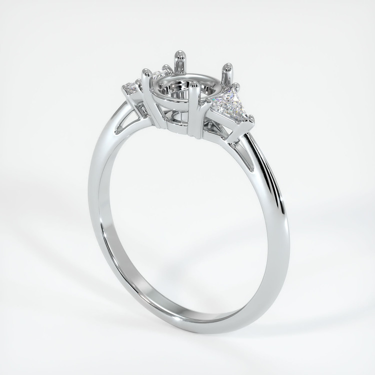 Platinum 950 Three Stone Ring Setting