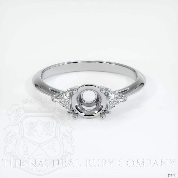 Platinum 950 Three Stone Ring Setting