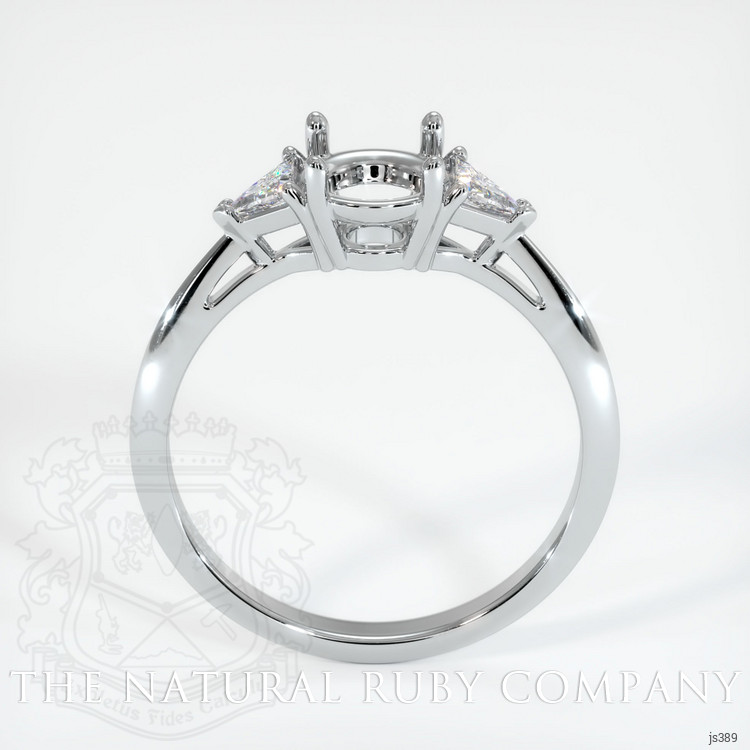 Platinum 950 Three Stone Ring Setting