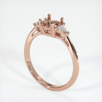 14K Rose Gold Three Stone Ring Setting Video