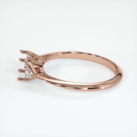 14K Rose Gold Three Stone Ring Setting Image