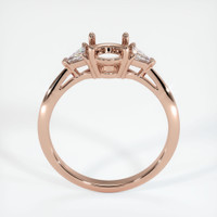 14K Rose Gold Three Stone Ring Setting Image
