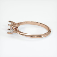 18K Rose Gold Three Stone Ring Setting Image