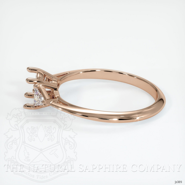 18K Rose Gold Three Stone Ring Setting