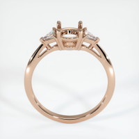 18K Rose Gold Three Stone Ring Setting Image