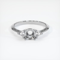 Silver Three Stone Ring Setting Image