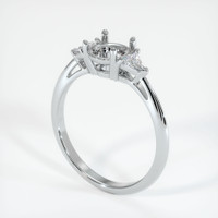 10K White Gold Three Stone Ring Setting Video