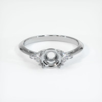 10K White Gold Three Stone Ring Setting Image