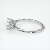 10K White Gold Three Stone Ring Setting Image