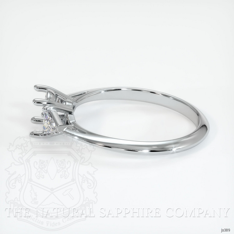 10K White Gold Three Stone Ring Setting