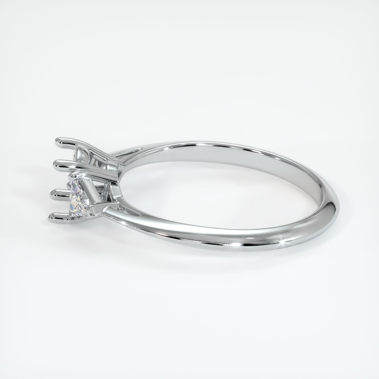 14K White Gold Three Stone Ring Setting