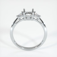 14K White Gold Three Stone Ring Setting Image