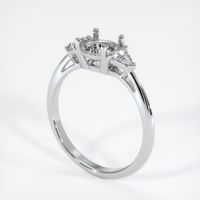 18K White Gold Three Stone Ring Setting Video