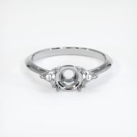 18K White Gold Three Stone Ring Setting Image
