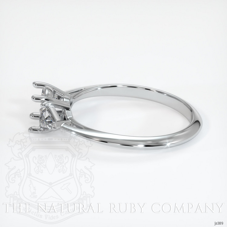 18K White Gold Three Stone Ring Setting