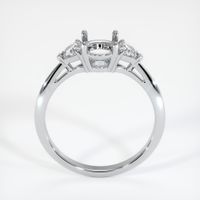 18K White Gold Three Stone Ring Setting Image