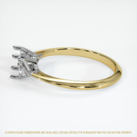 14K White & Yellow Three Stone Ring Setting Image