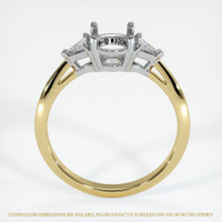 18K White & Yellow Three Stone Ring Setting Image
