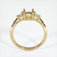 10K Yellow Gold Three Stone Ring Setting Image