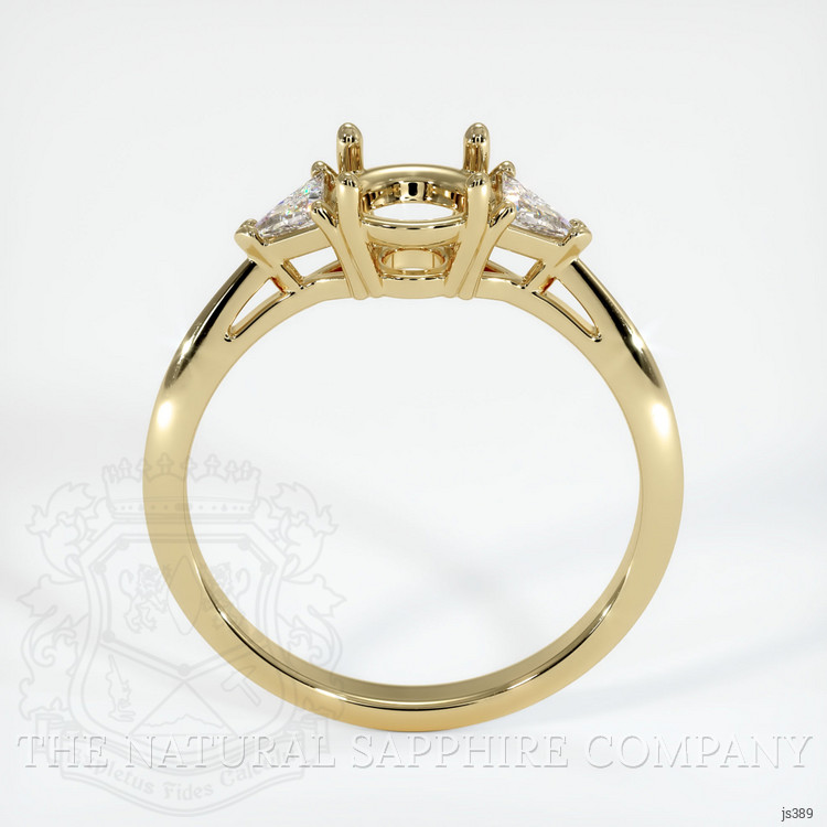 10K Yellow Gold Three Stone Ring Setting