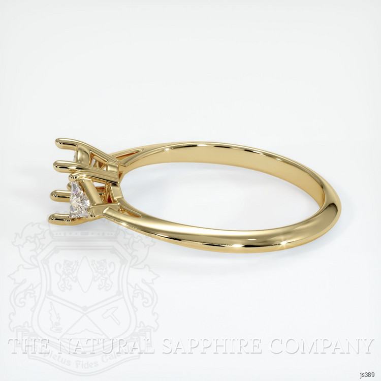 14K Yellow Gold Three Stone Ring Setting