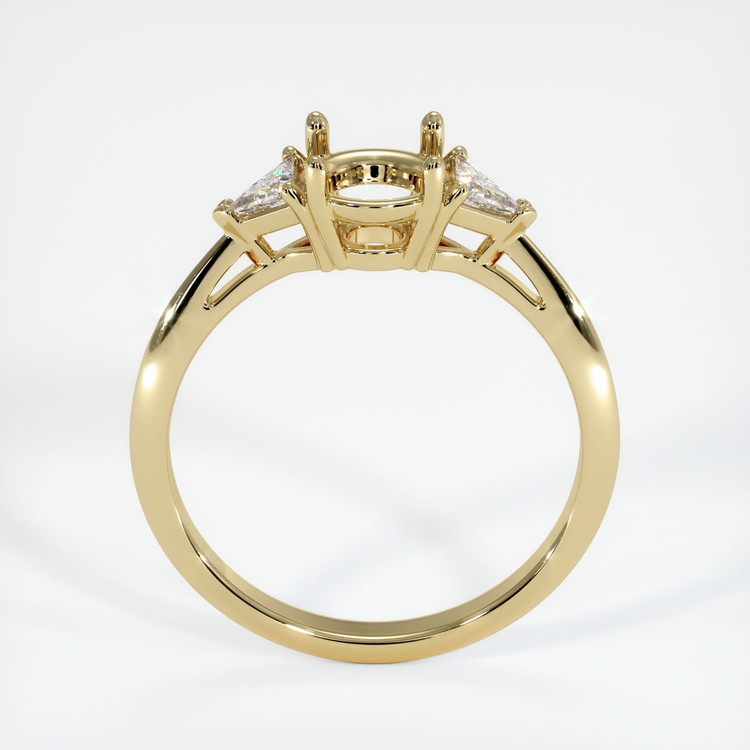 14K Yellow Gold Three Stone Ring Setting