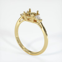 18K Yellow Gold Three Stone Ring Setting Video
