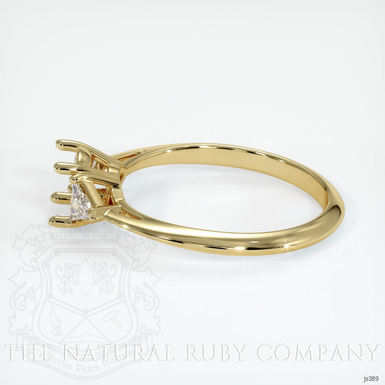 18K Yellow Gold Three Stone Ring Setting