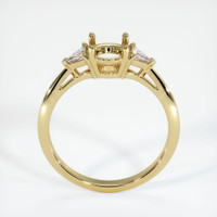 18K Yellow Gold Three Stone Ring Setting Image