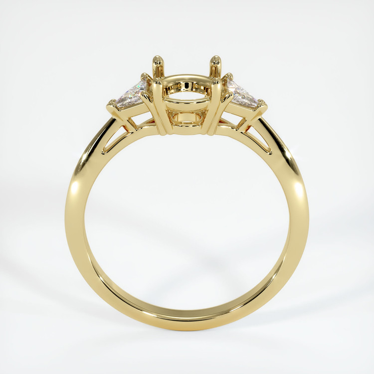 18K Yellow Gold Three Stone Ring Setting