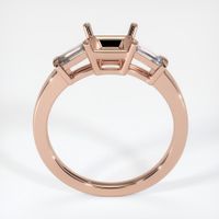 14K Rose Gold Three Stone Ring Setting Image