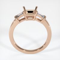 18K Rose Gold Three Stone Ring Setting Image