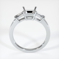 10K White Gold Three Stone Ring Setting Image
