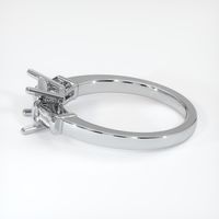 14K White Gold Three Stone Ring Setting Image