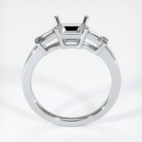 14K White Gold Three Stone Ring Setting Image
