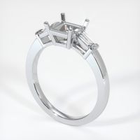 18K White Gold Three Stone Ring Setting Video