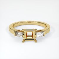 18K Yellow Gold Three Stone Ring Setting Image