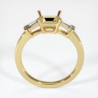 18K Yellow Gold Three Stone Ring Setting Image