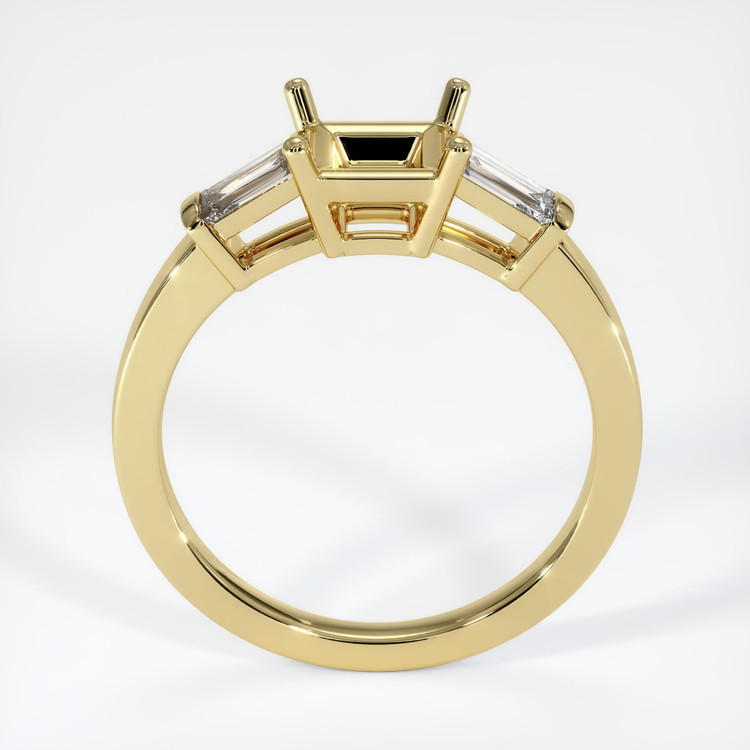 18K Yellow Gold Three Stone Ring Setting