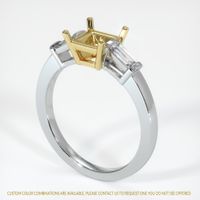18K Yellow & White Three Stone Ring Setting Video