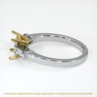 18K Yellow & White Three Stone Ring Setting Image