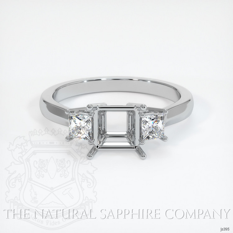 Platinum 950 Three Stone Ring Setting