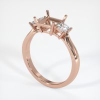 14K Rose Gold Three Stone Ring Setting Video